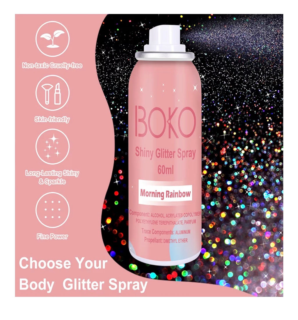 Hair & Body Glitter Spray- Halographic