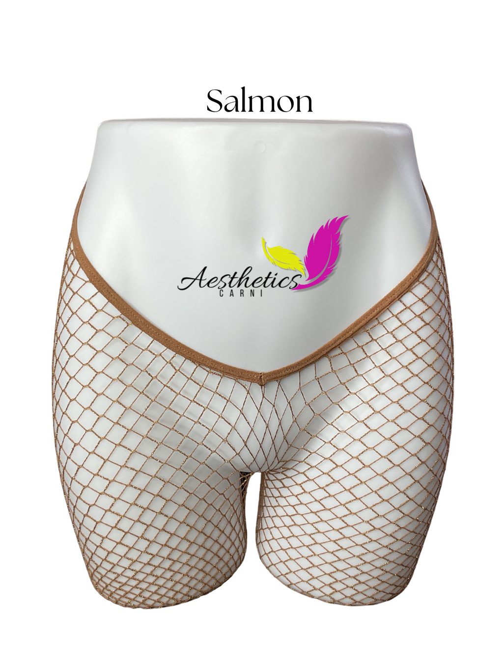 Glitter Fishnet Stockings (V-cut)