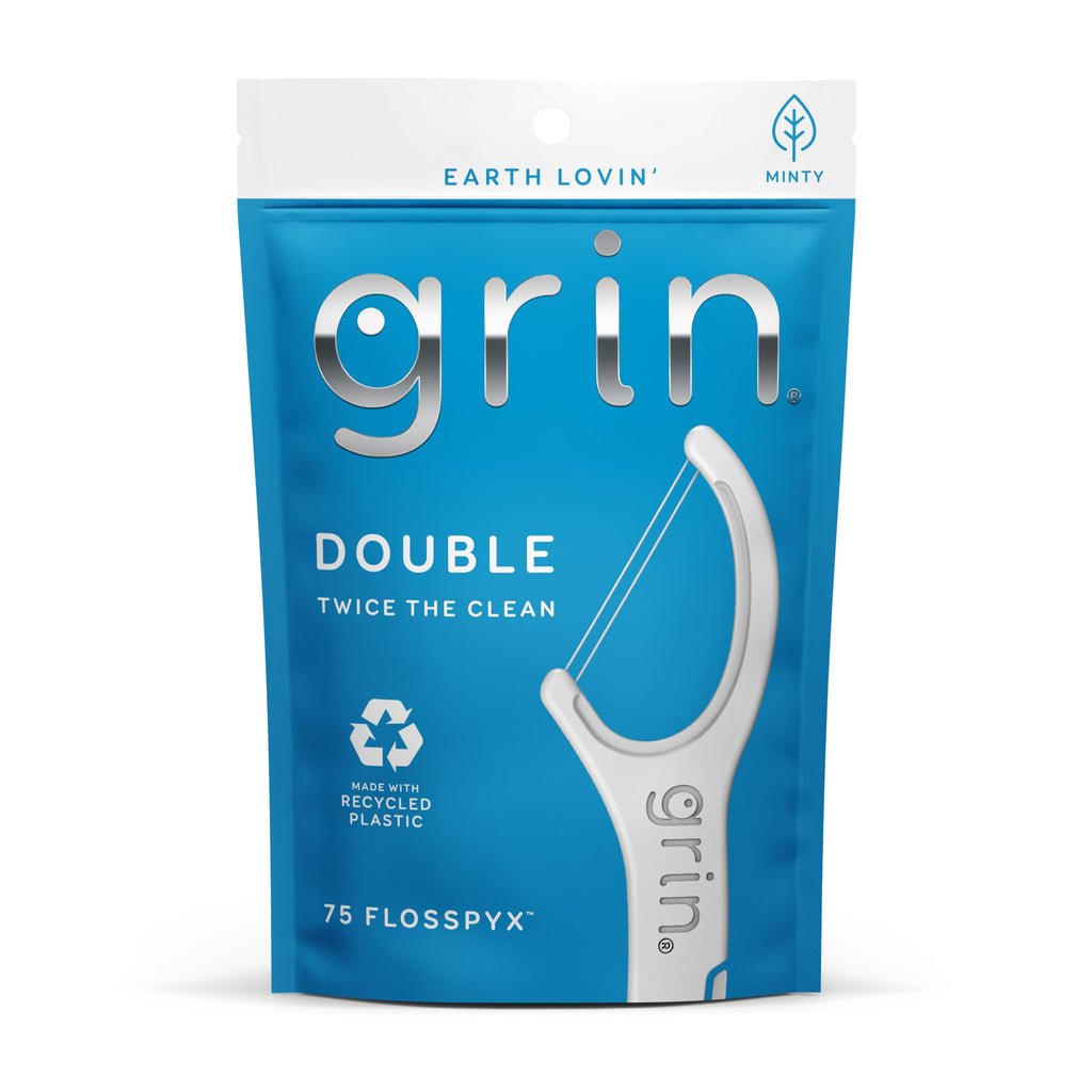 GRIN Double Dental Floss- Minty Flavour