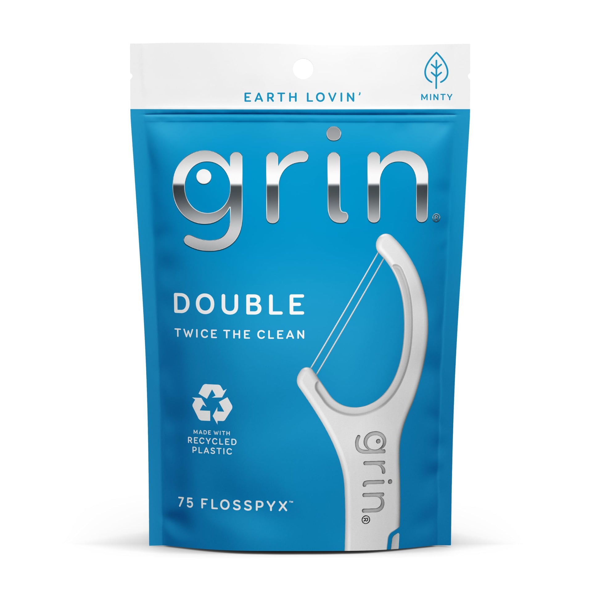 GRIN Double Dental Floss- Minty Flavour