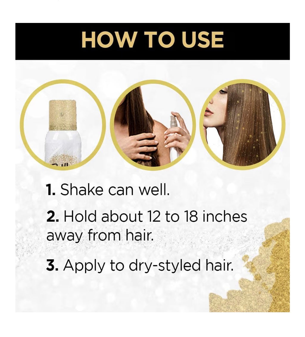 Hair & Body Glitter Spray- Gold