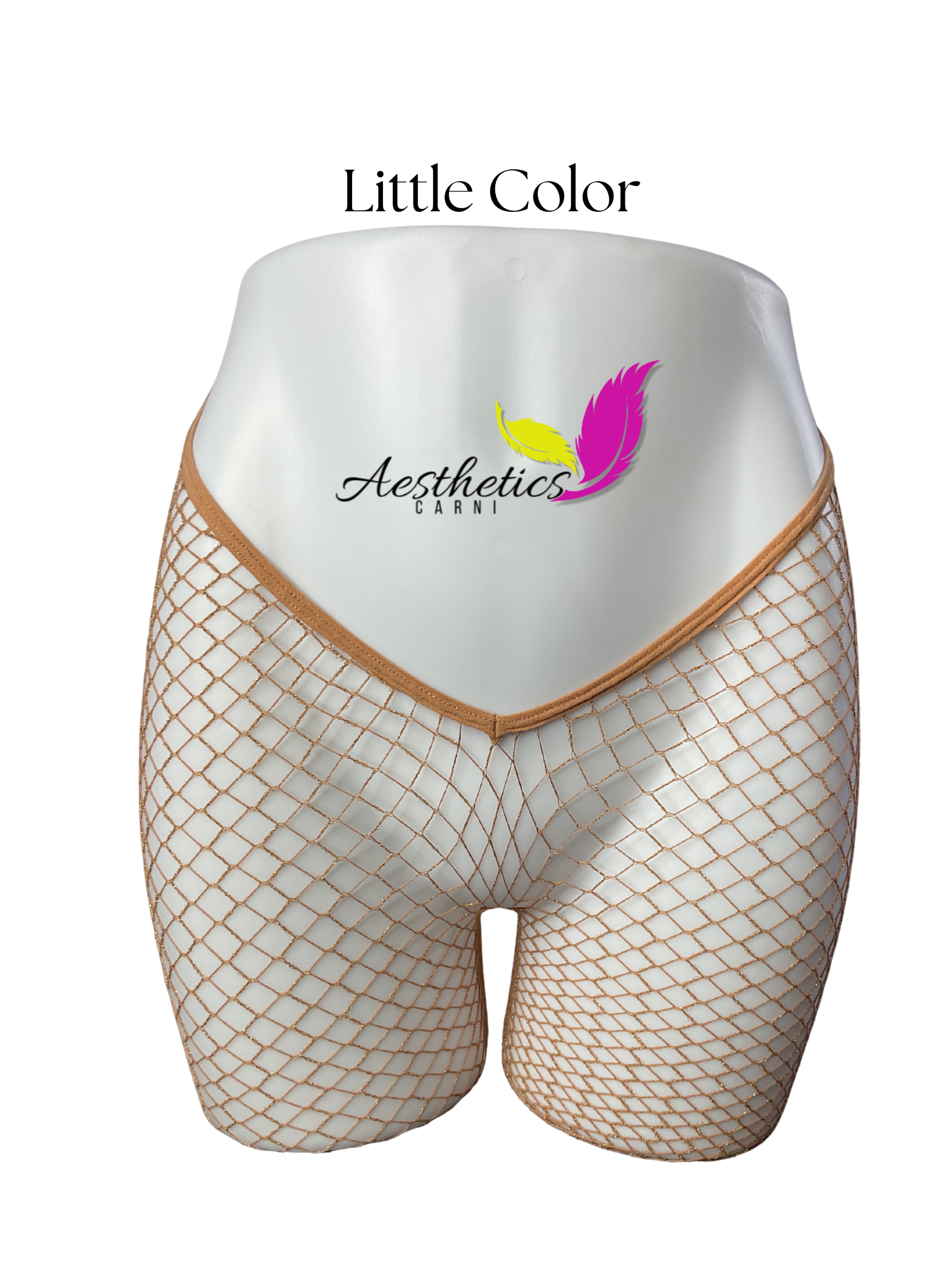 Glitter Fishnet Stockings (V-cut)