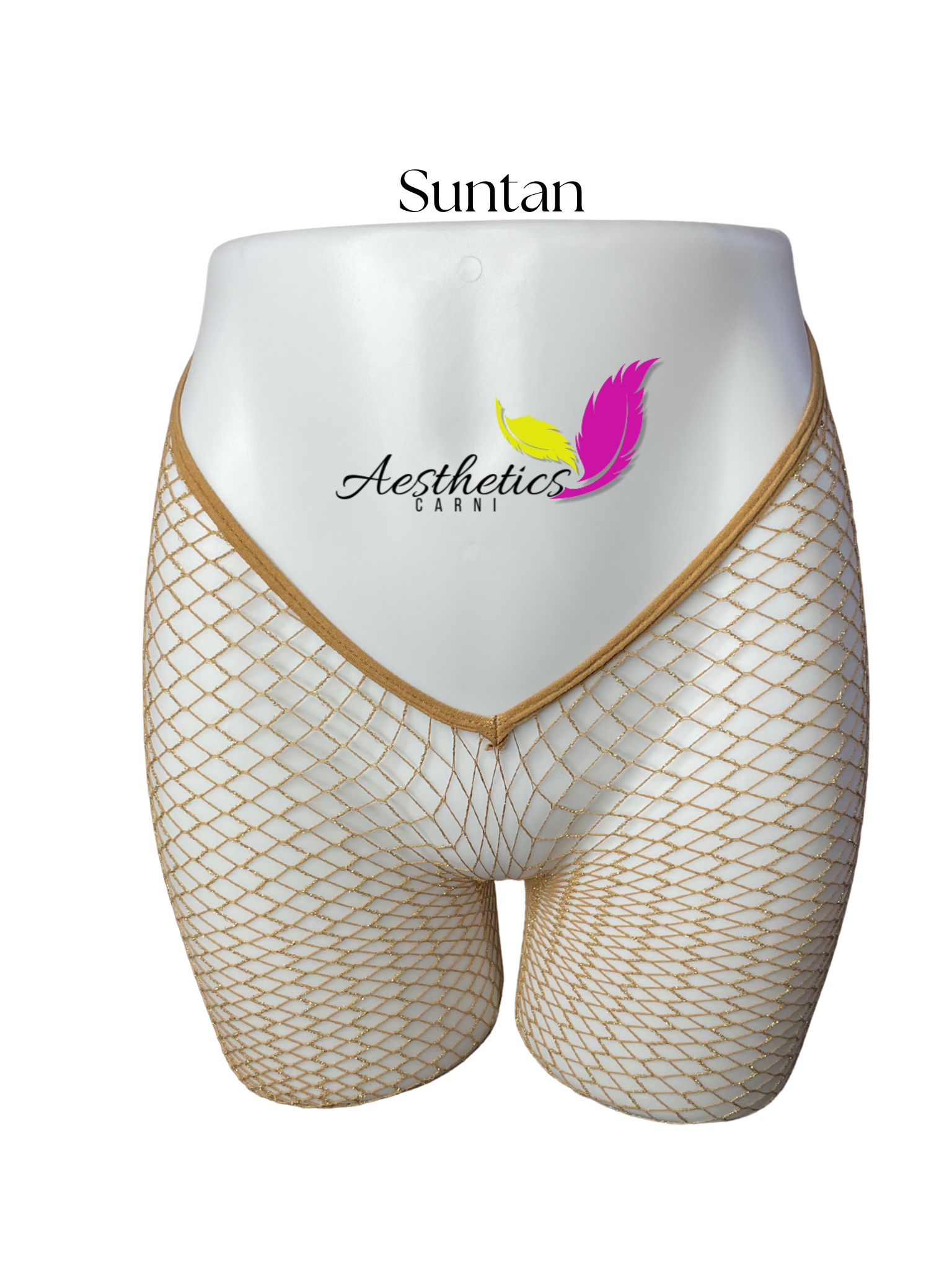 Glitter Fishnet Stockings (V-cut)