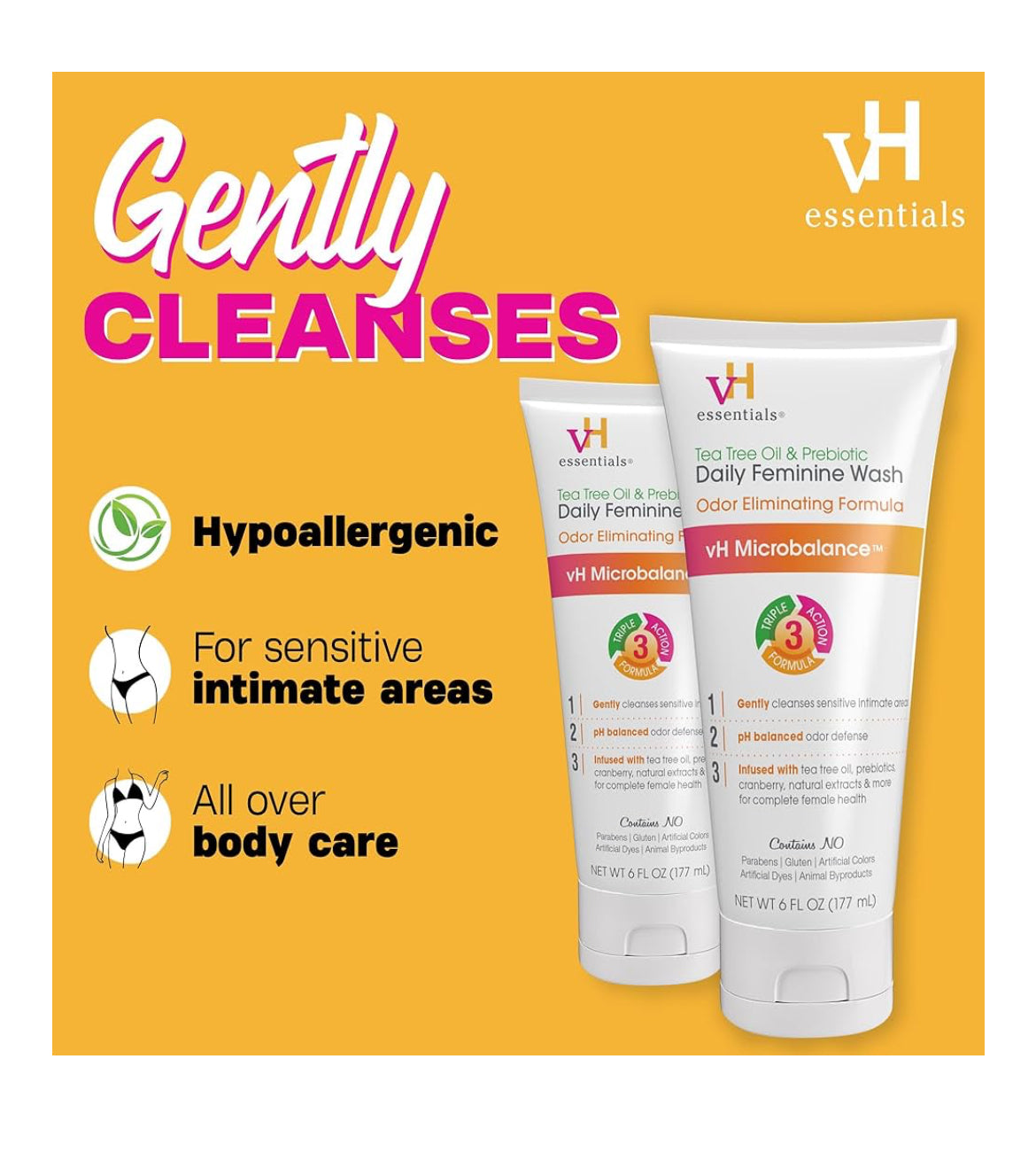 vH essentials Prebiotic PH Balanced Daily Feminine Wash
