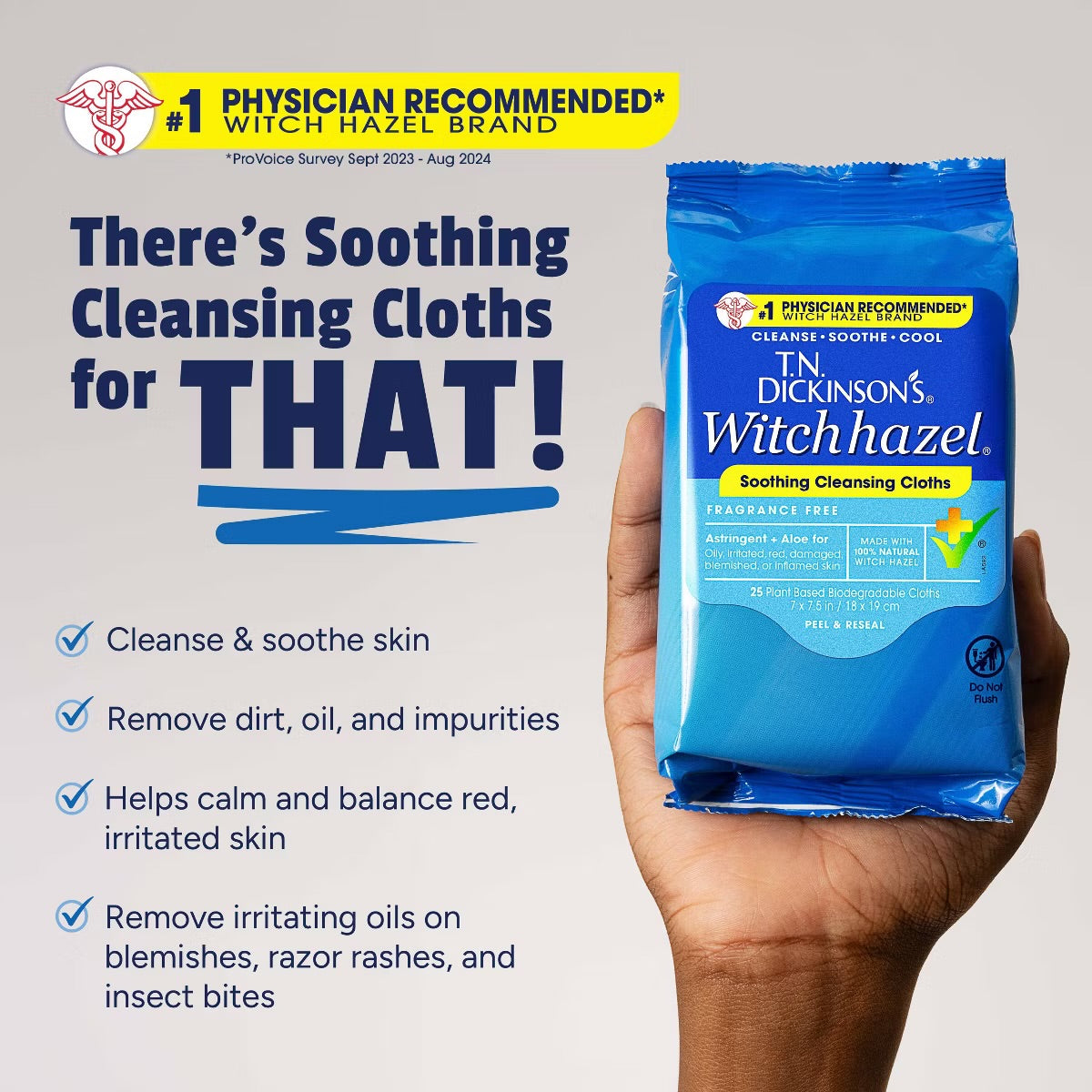 T.N. Dickinson’s Witch Hazel Cleansing Cloths