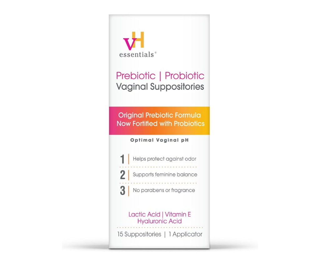 vH essentials Prebiotic PH Balanced Vaginal Suppositories