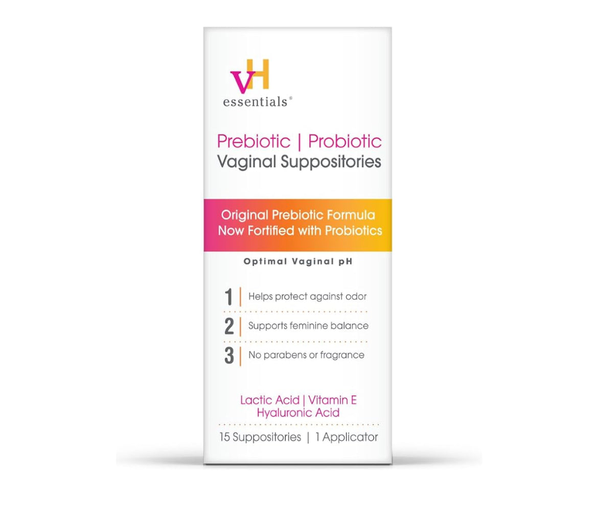 vH essentials Prebiotic PH Balanced Vaginal Suppositories