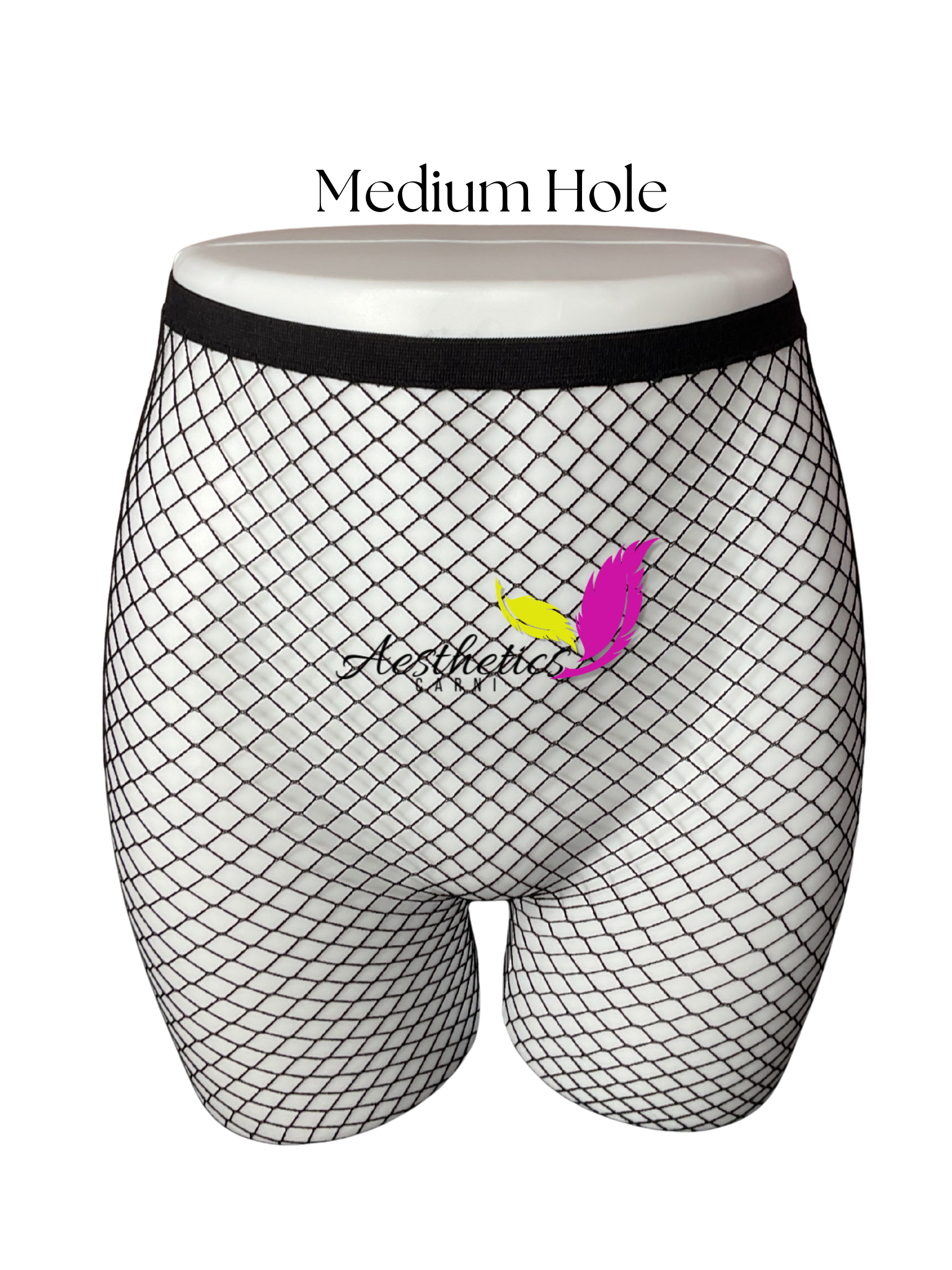 Bare Fishnet Stocking-Black (High Waist)