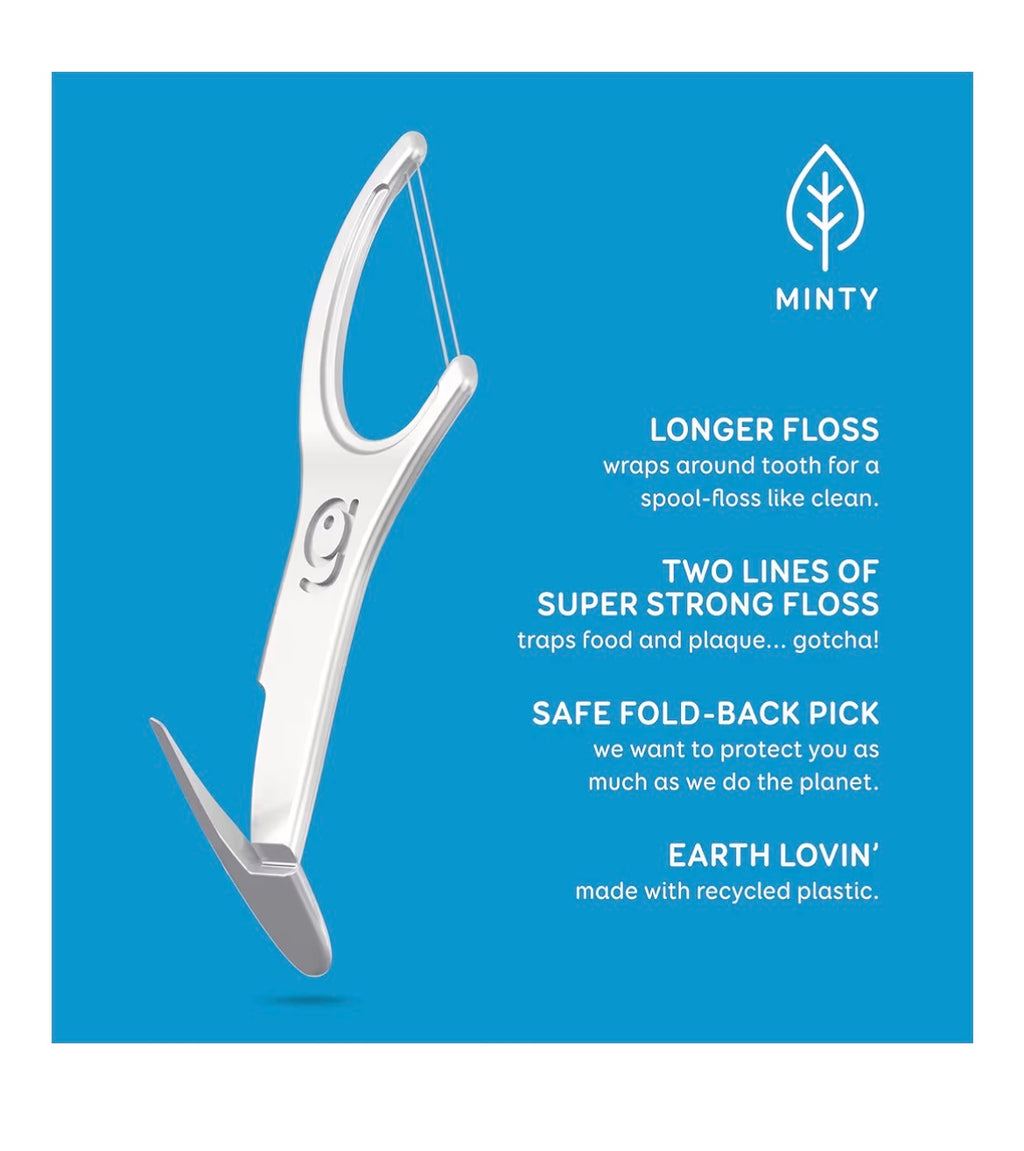 GRIN Double Dental Floss- Minty Flavour