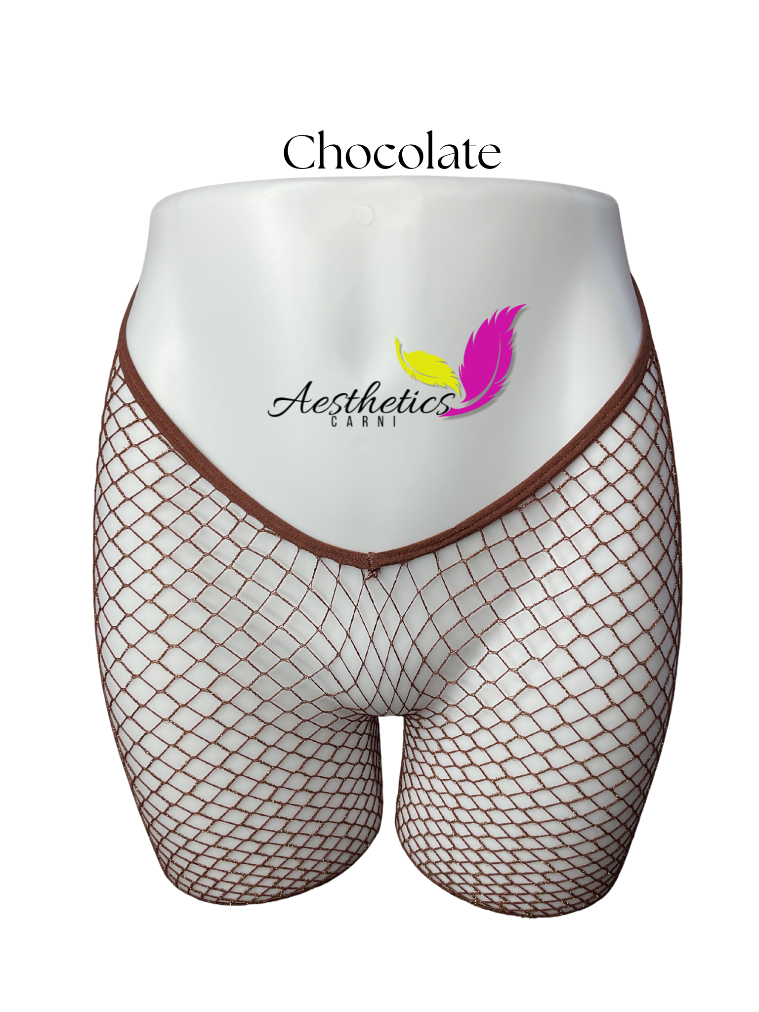 Glitter Fishnet Stockings (V-cut)