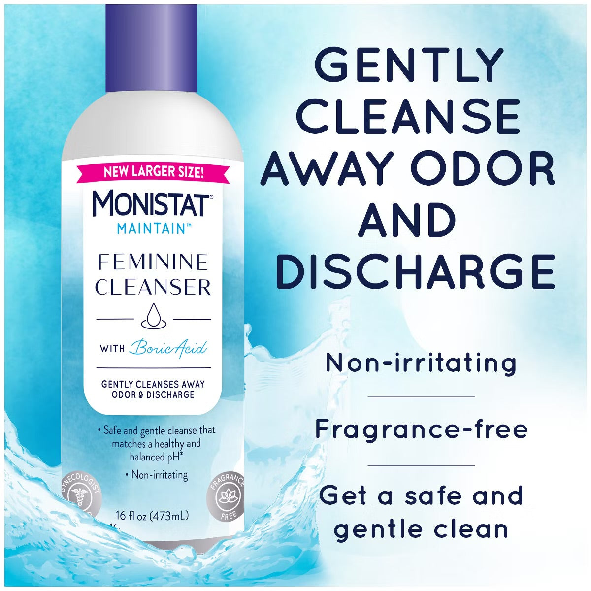 Monistat Maintain Boric Acid Feminine Cleansing Wash