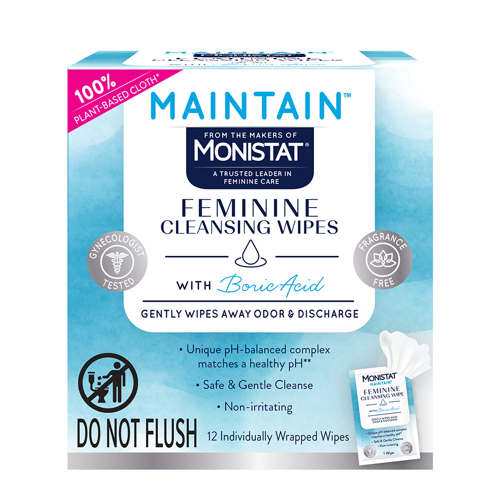 Monistat Maintain Boric Acid Feminine Wipes
