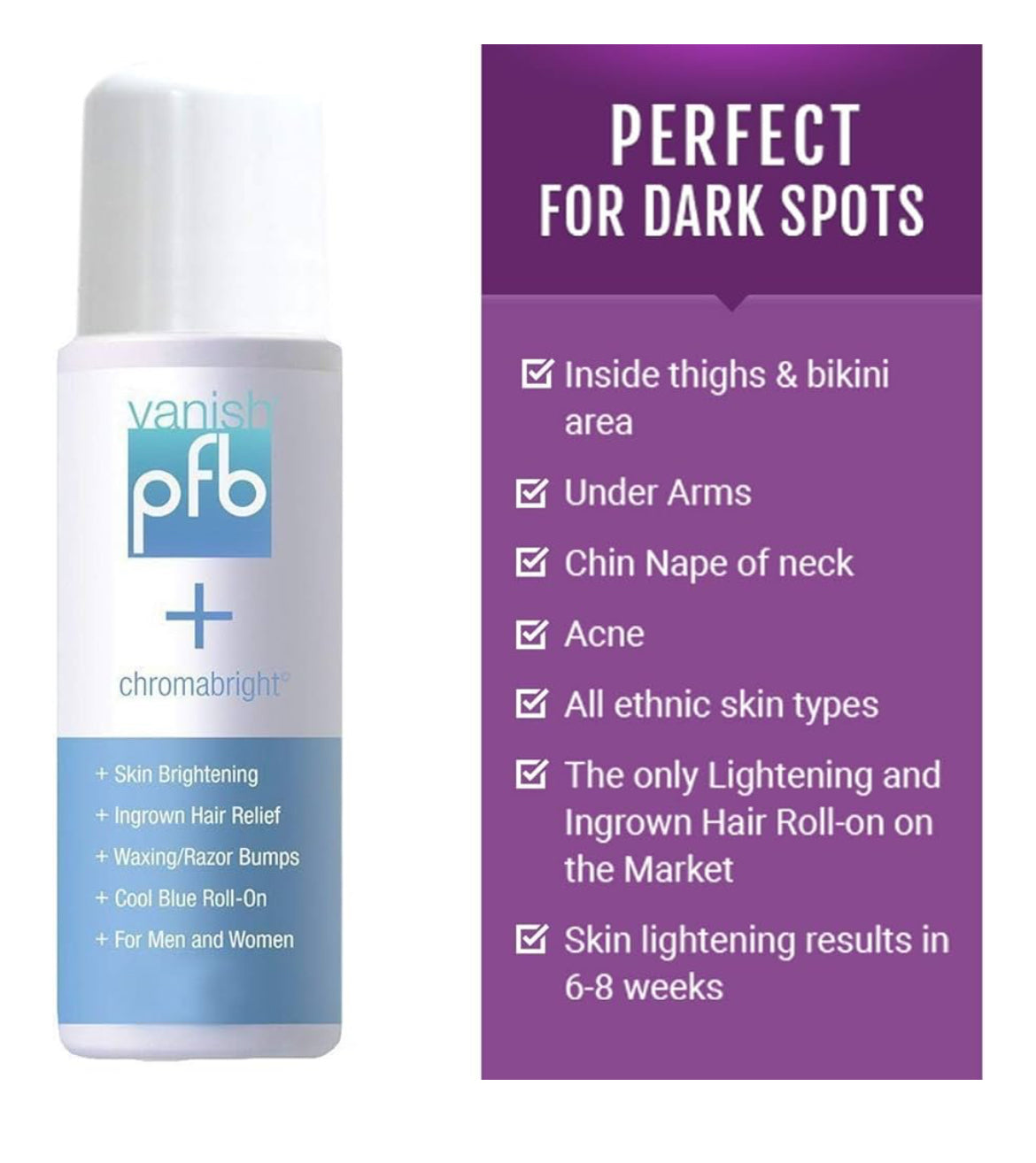 PFB Vanish Razor Bump Stopper with Chromabright Dark Spot Remover