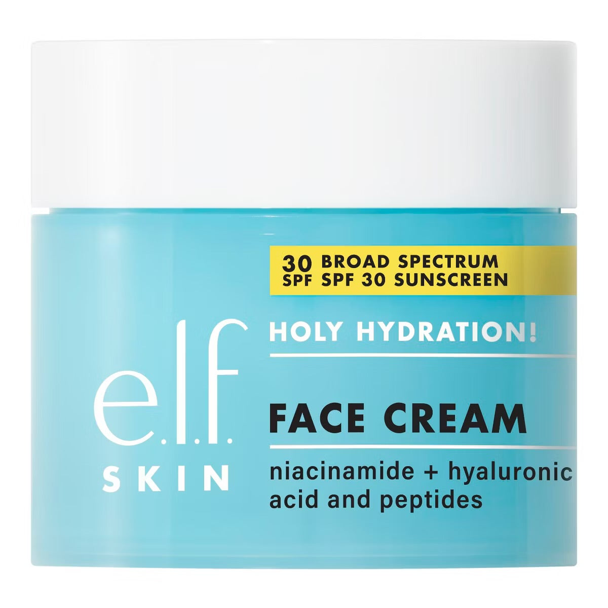 e.l.f Holy Hydration Broad Spectrum Sunscreen Face Cream with SPF 30