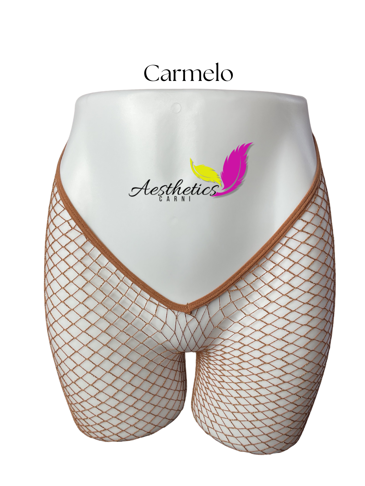 Glitter Fishnet Stockings (V-cut)