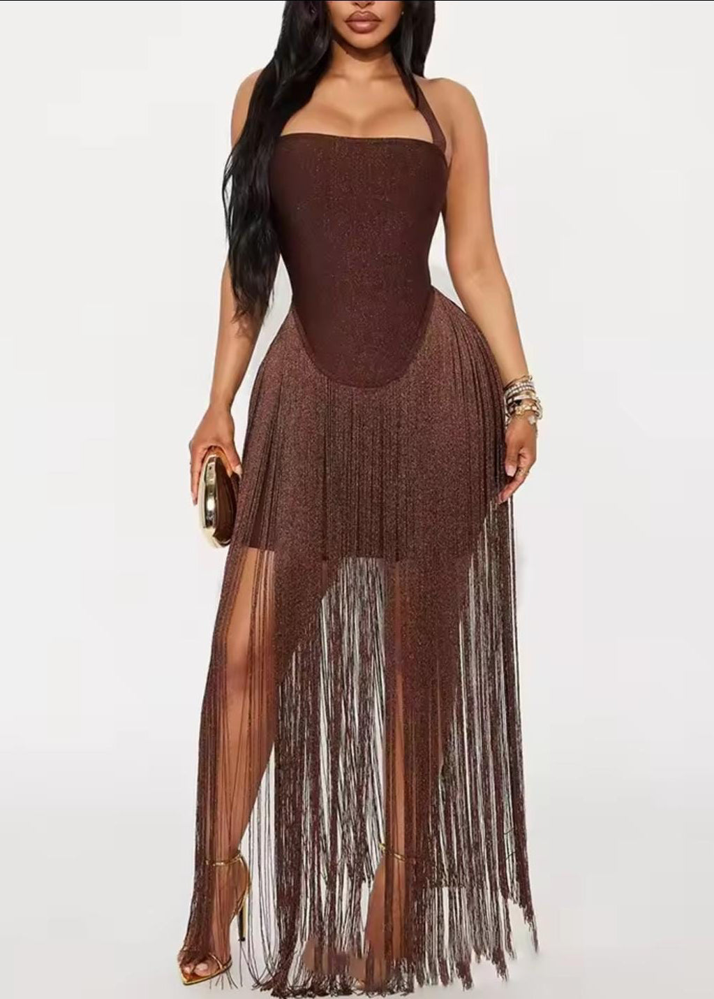 Sleeveless Tassel Dress