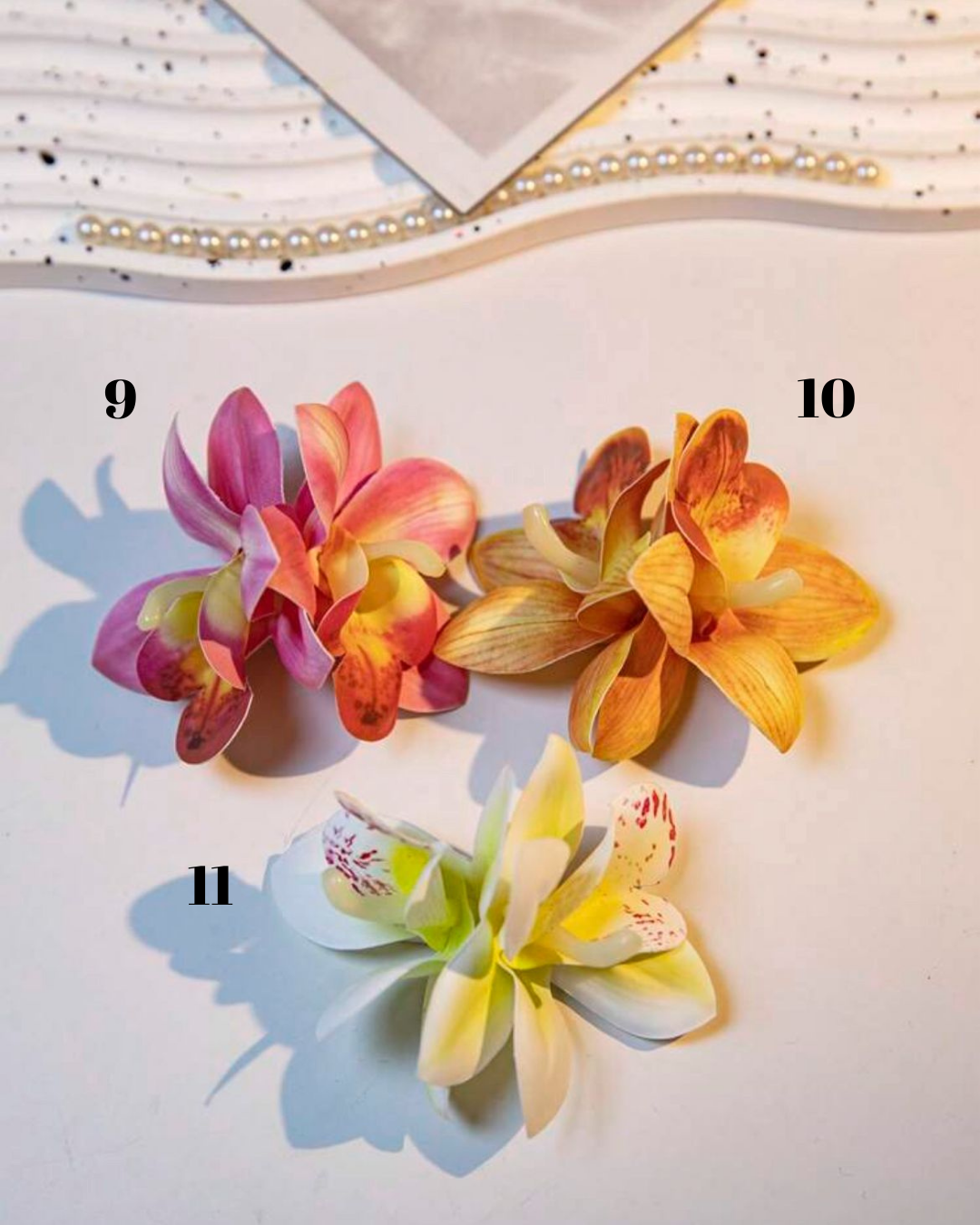 Tropical Orchid Hair Clips