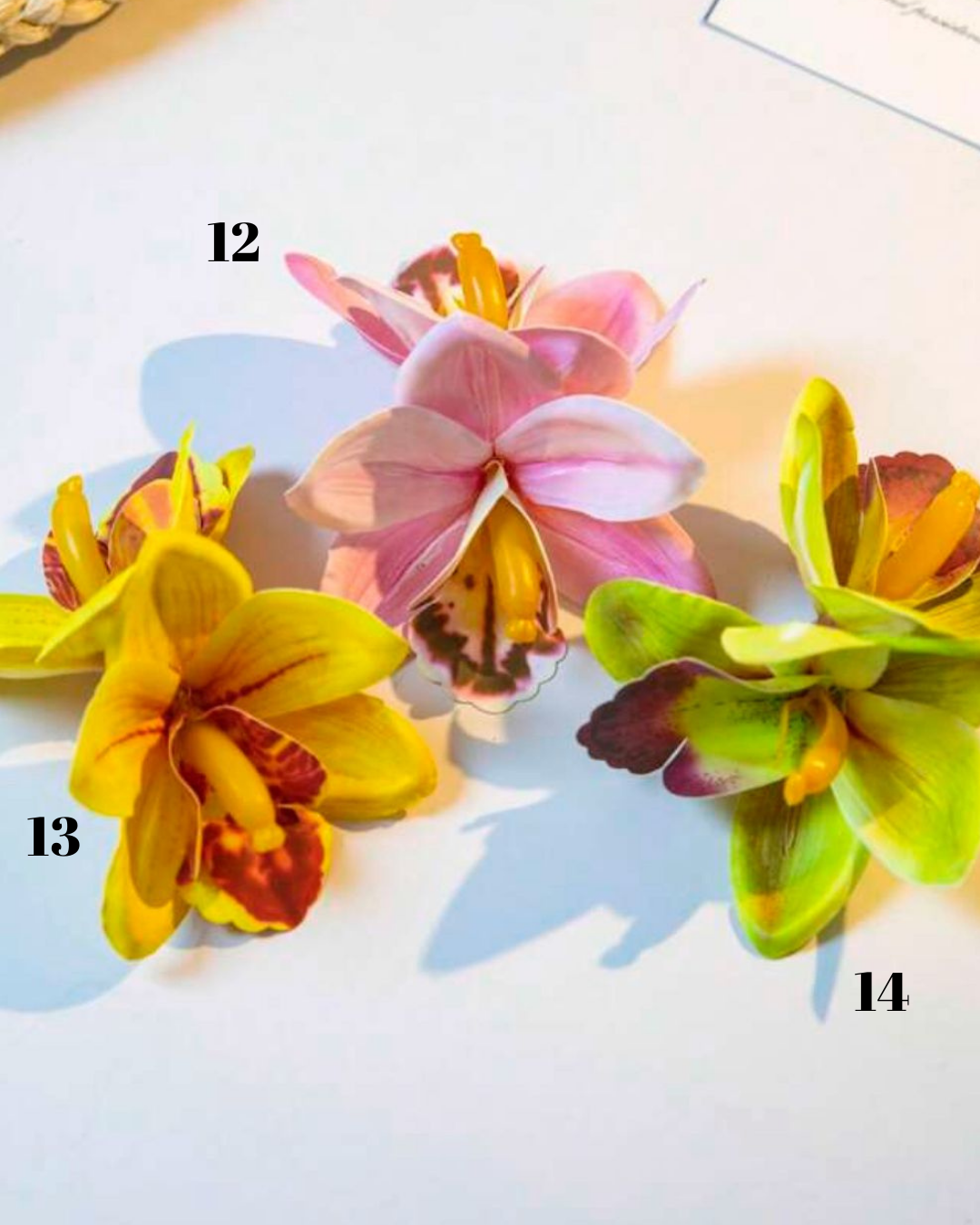 Tropical Orchid Hair Clips