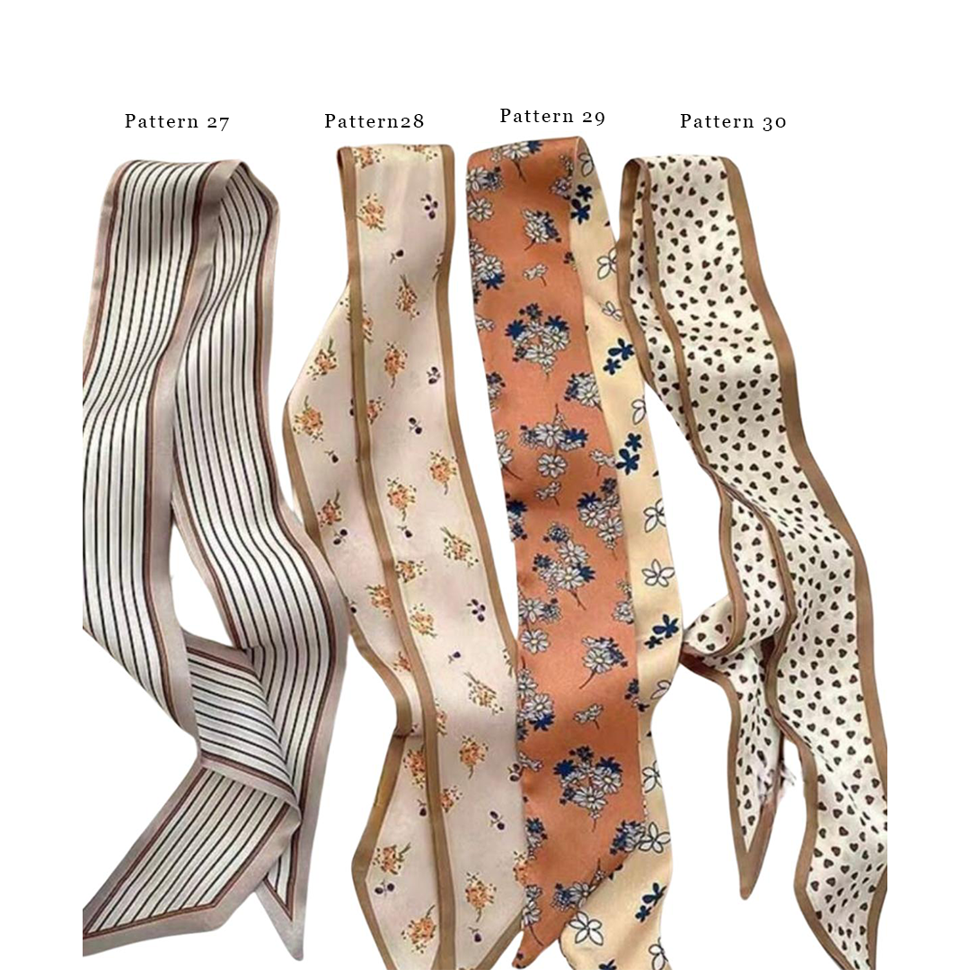 Pattern Mini Silk Scarf
