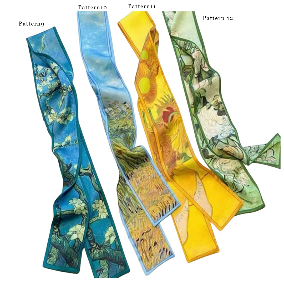 Pattern Mini Silk Scarf