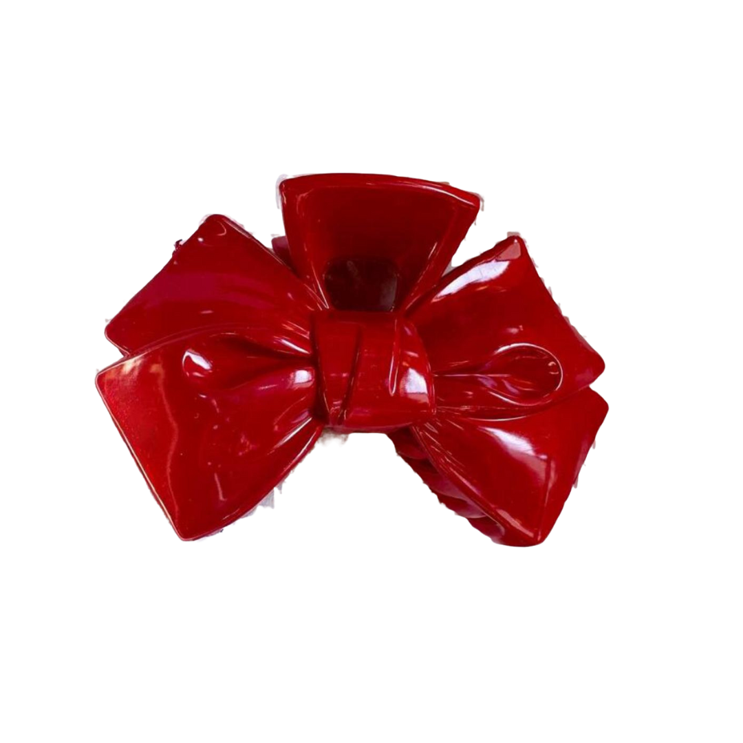 Cherry Gloss Bow Clip