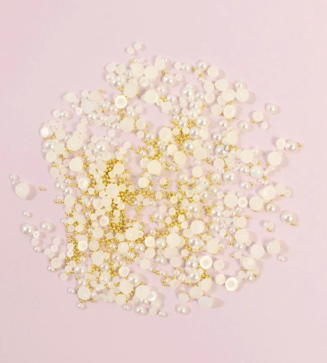 Pearls and Metal Gold Balls